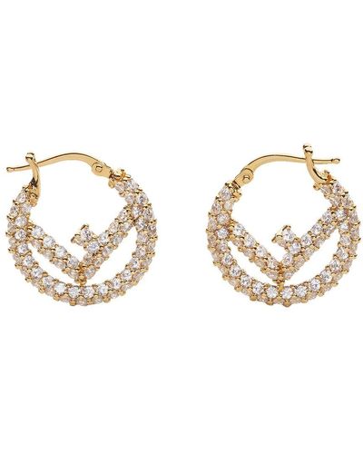 Fendi F Is Earrings - Metallic