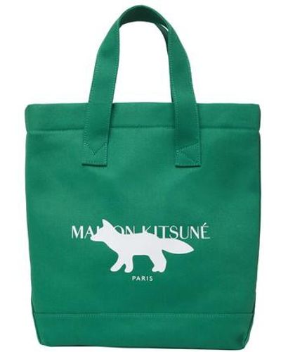 Maison Kitsuné Profil Fox Tote Bag - Green