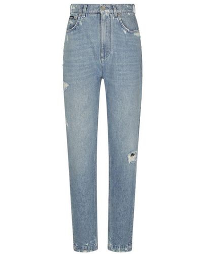 Dolce & Gabbana Jeans With Mini-ripped Details - Blue