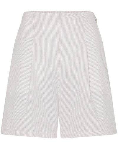 Max Mara Canale Striped Shorts - White