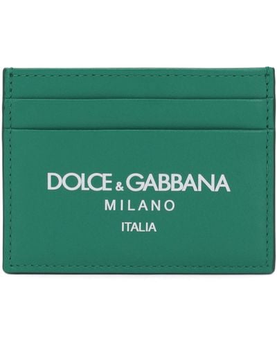 Dolce & Gabbana Porte-cartes en cuir de veau - Vert