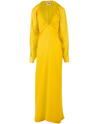 Maison Rabih Kayrouz Robe décolletée longue - Jaune