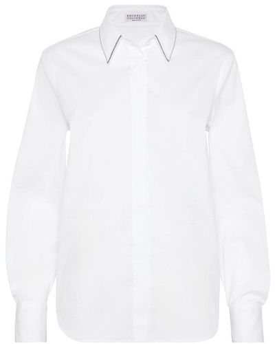 Brunello Cucinelli Shirt With Monili - White