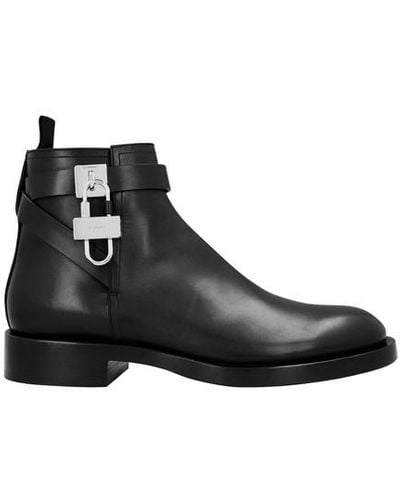 Givenchy Lock Ankle Boots - Black