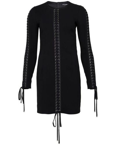 Dolce & Gabbana Mini Long-sleeved Dress - Black