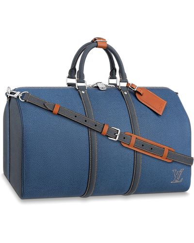 Louis Vuitton Keepall 50 mit Schulterriemen - Blau