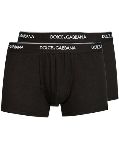 Dolce & Gabbana Stretch Cotton Boxers Two-Pack - Black