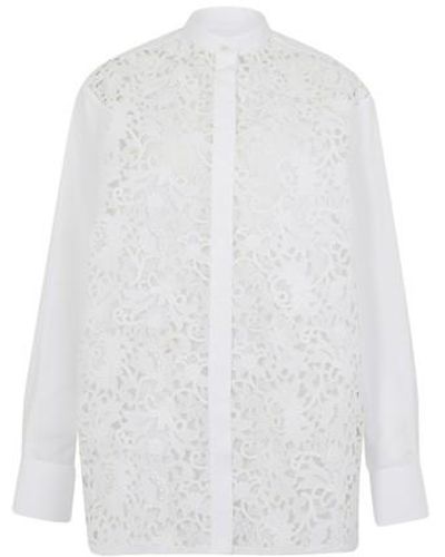 Valentino Lace Shirt - White