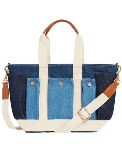Vanessa Bruno Multi-pocket S Cabas Tote Bag - Blue