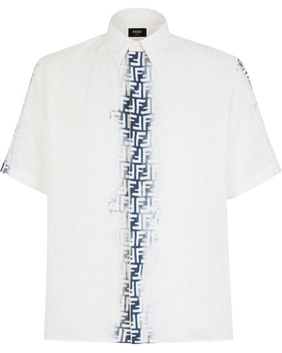Fendi Hemd in Oversized Schnitt - Weiß