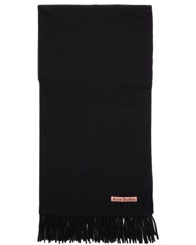 Acne Studios Scarf With Fringes - Black