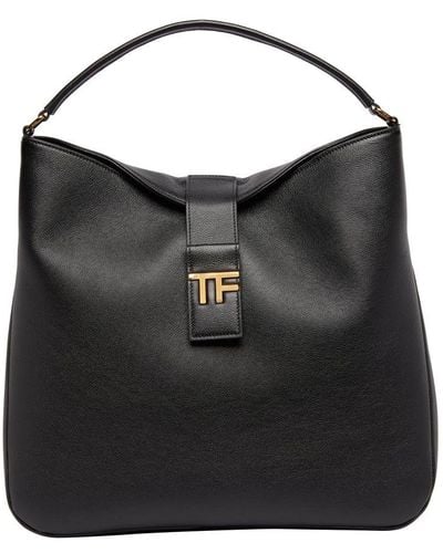 Tom Ford Hobo Medium Bag - Black
