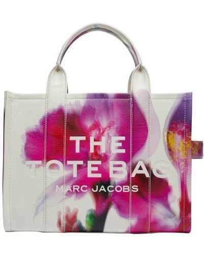 Marc Jacobs The Leather Medium Tote Bag - Purple