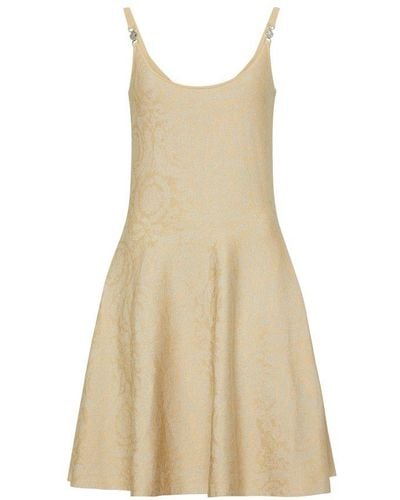 Versace Knit Short Dress - Natural