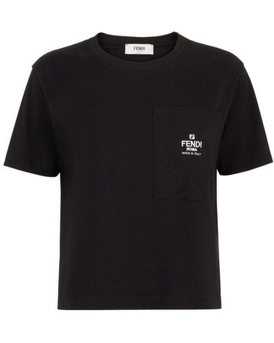 Fendi Roma Pocket T-shirt - Black