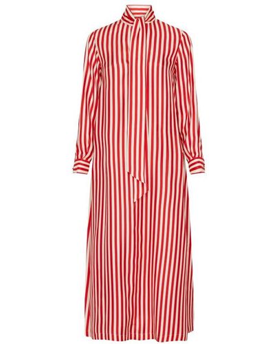 Max Mara Faesite Striped Maxi Dress - Red