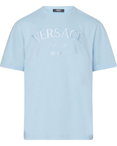 Versace T-shirt avec logo - Bleu