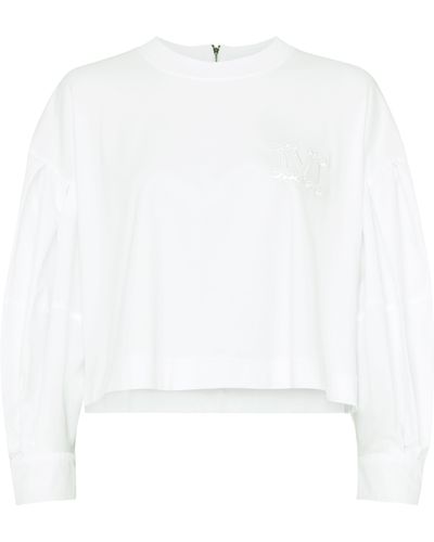 Max Mara Sweatshirt mit Logo Dolly - Weiß