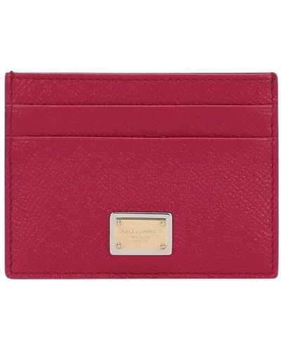 Dolce & Gabbana Dauphine Calfskin Card Holder - Red