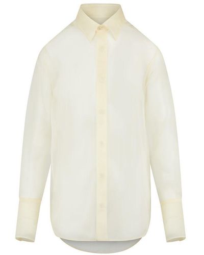 Nensi Dojaka Silk Organza Shirt - White