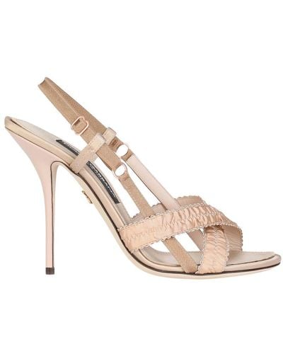 Dolce & Gabbana Satin Sandals - Pink