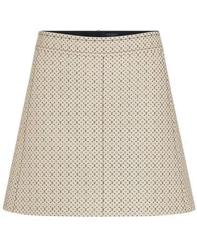 Louis Vuitton Monogram Leather Mini Skirt - Brown
