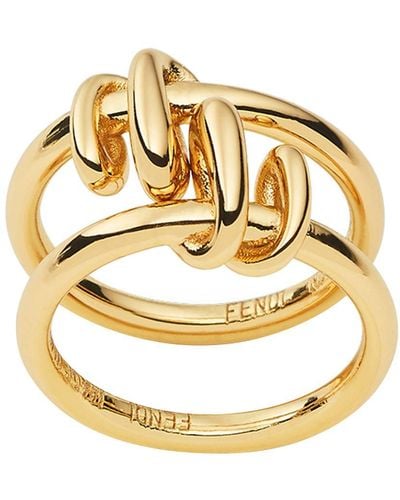 Fendi Filo Ring Set - Metallic