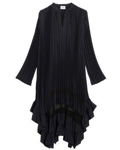 Claudie Pierlot Pleated Dress With Frill - Black