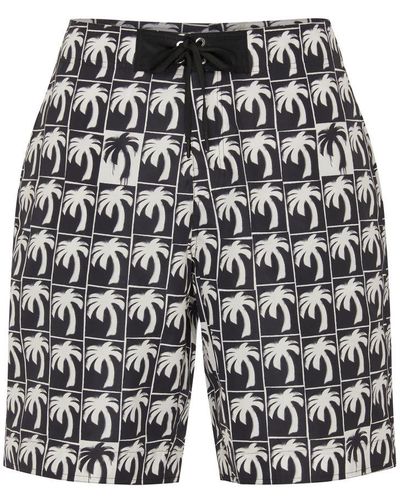 Palm Angels Dripping Palms Surf Swimshorts - Black