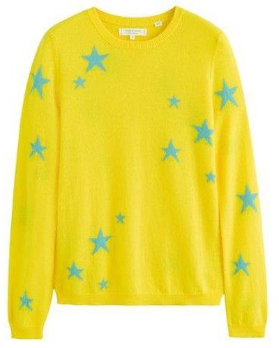 Chinti & Parker Cashmere Repurposed Star Sweater - Yellow
