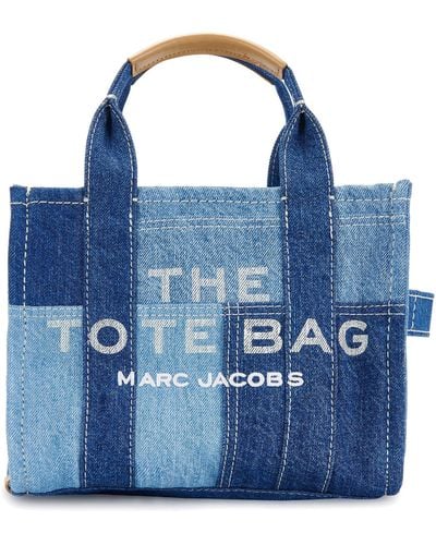 Marc Jacobs Kleine The Denim Tote Handtasche - Blau