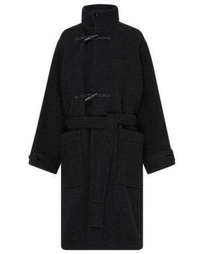 Lemaire Wool Duffle Coat - Black