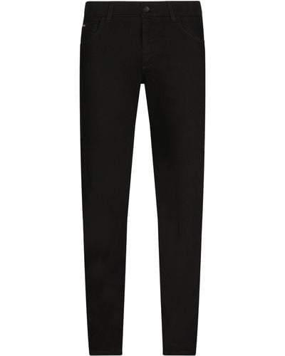 Dolce & Gabbana Stretch-Jeans aus schwarzem Denim in Slim Fit