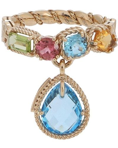 Dolce & Gabbana 18 Kt Ring With Fine Gemstones - Blue