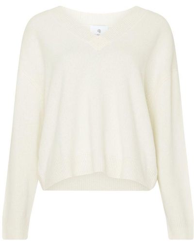 Anine Bing Lee V-neck Sweater - White