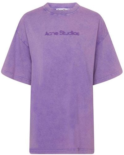 Acne Studios Logo T-Shirt - Purple