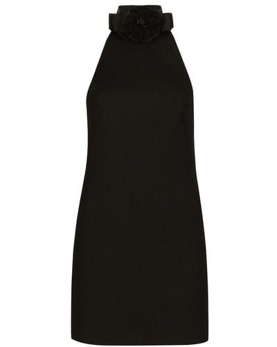 Dolce & Gabbana Short Woollen Dress - Black