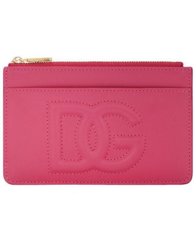 Dolce & Gabbana Medium Dg Logo Card Holder - Pink