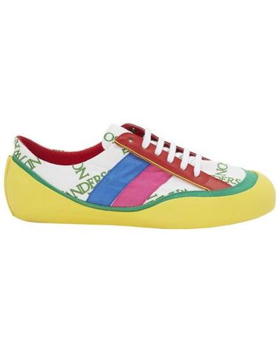 JW Anderson Bubble Low Top Leather & Canvas Sneakers - Yellow