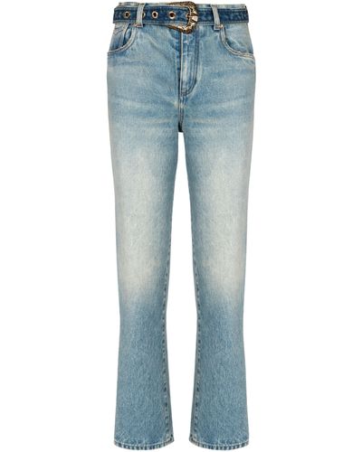 Balmain Klassische Jeans mit Gürtel - Blau