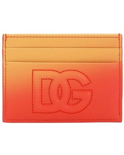 Dolce & Gabbana Dg Logo Card Holder - Orange