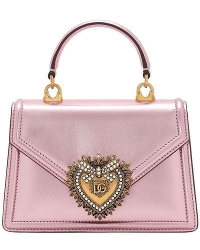 Dolce & Gabbana Small Devotion Top-Handle Bag - Pink