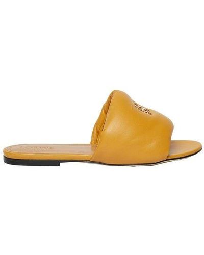 Loewe Anagram Padded Sandals - Yellow