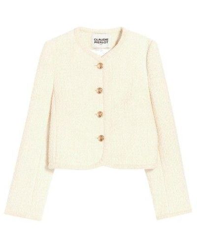 Claudie Pierlot Short Tweed Jacket - Natural