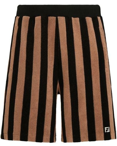 Fendi Bermuda Shorts With Side Pockets - Black