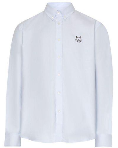 Maison Kitsuné Contour Fox Head Logo Shirt - White