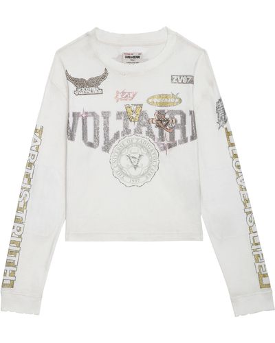 Zadig & Voltaire T-shirt Iona Voltaire Diamanté - Blanc