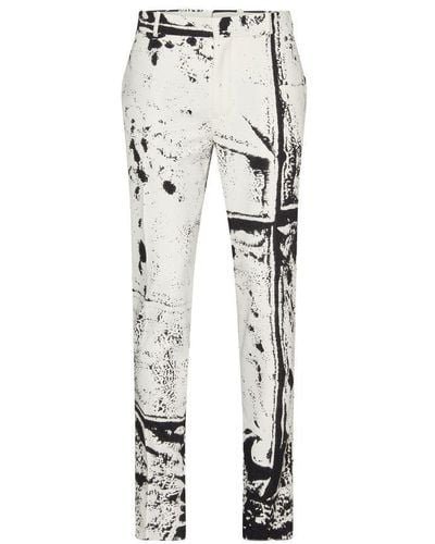 Alexander McQueen Cigarette Pants - White