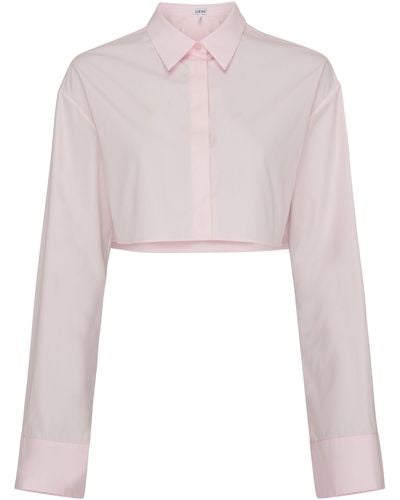 Loewe Chemise manches longues courte - Rose