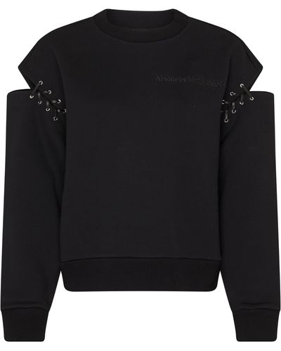 Alexander McQueen Sweatshirt aus Baumwolle - Schwarz